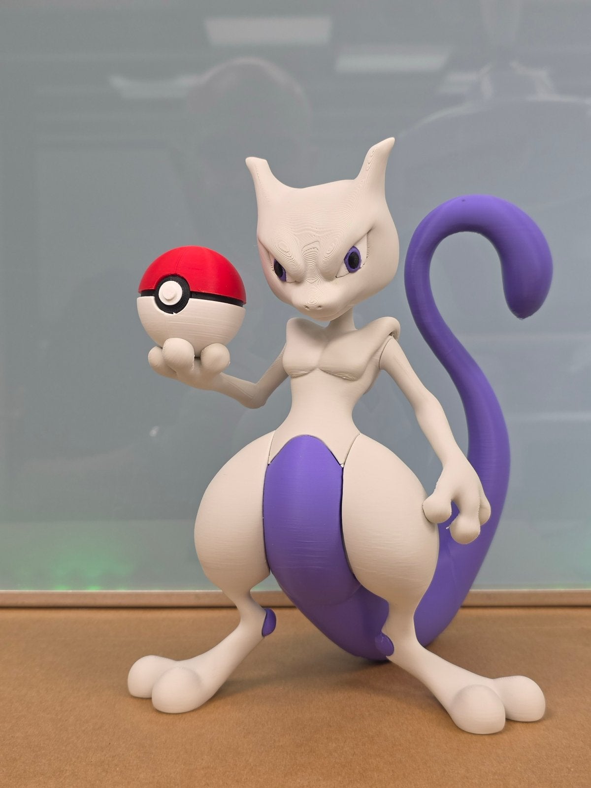 Mewtwo Pokémon Figuur met Pokébal - 3D Geprint, Ophalen of Verzenden, Nieuw