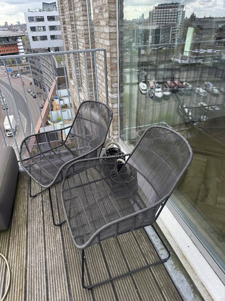 2x Riviera Maison buitenstoelen, zo goed als nieuw, Ophalen, Zo goed als nieuw, Zwart, Twee