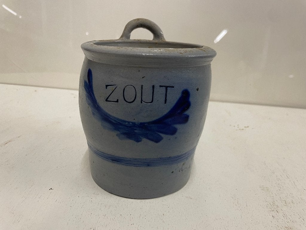Keulse pot Blauw Grijs Gres 14hx13,5d €30, Ophalen