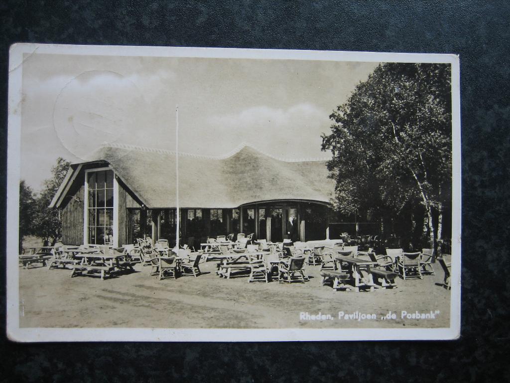 RHEDEN Paviljoen De Posbank 1953 lange text achterzijde, Ophalen of Verzenden, 1940 tot 1960, Gelderland