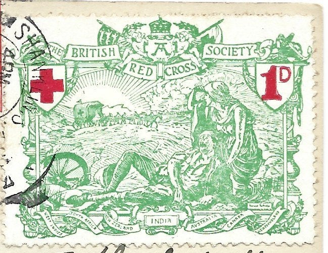 Zeldzaam* Cinderella zegel* uit 1912 * Rode Kruis * Militair, Ophalen of Verzenden, T/m 1940, Gestempeld
