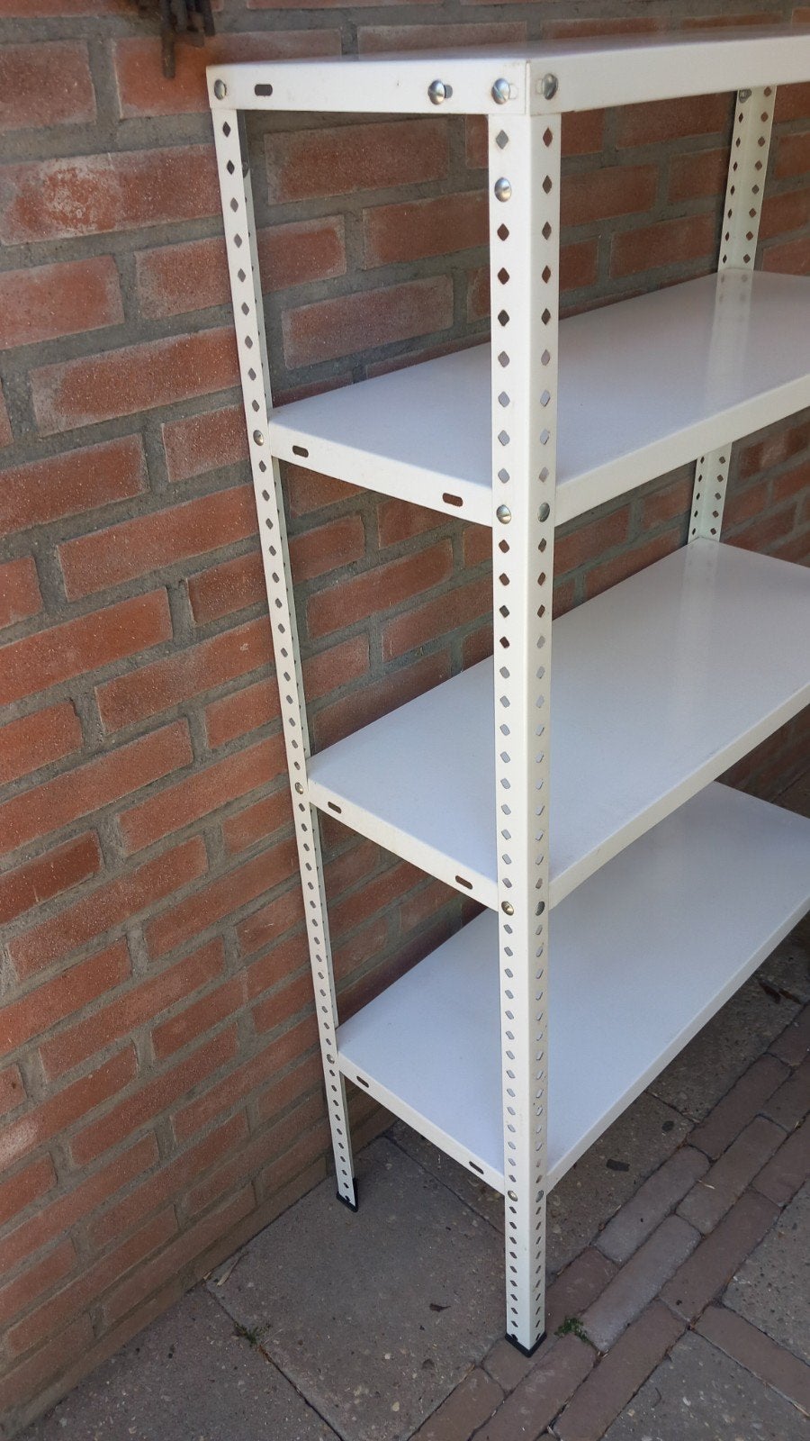 Wit stalen rek 125x75x30cm in goede staat, Ophalen