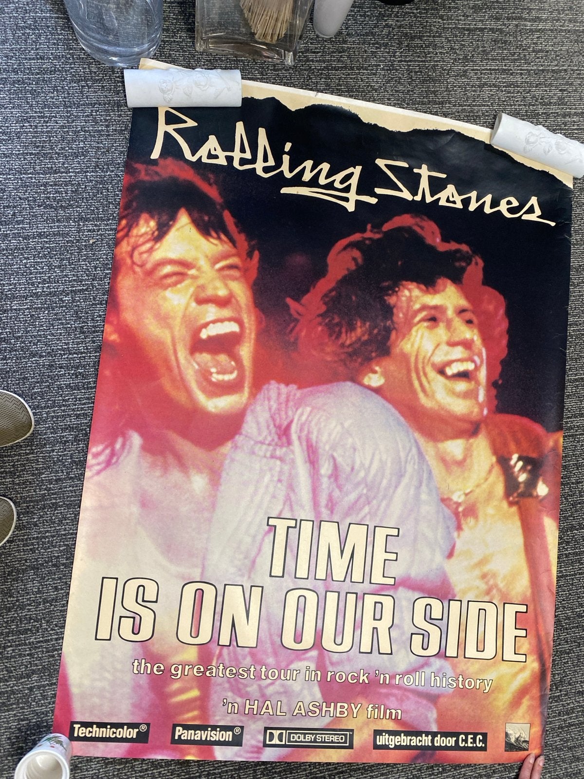 Originele Rolling Stones concertposter - Time Is On Our Side, Deurposter of groter, Ophalen of Verzenden, Muziek, Rechthoekig Staand