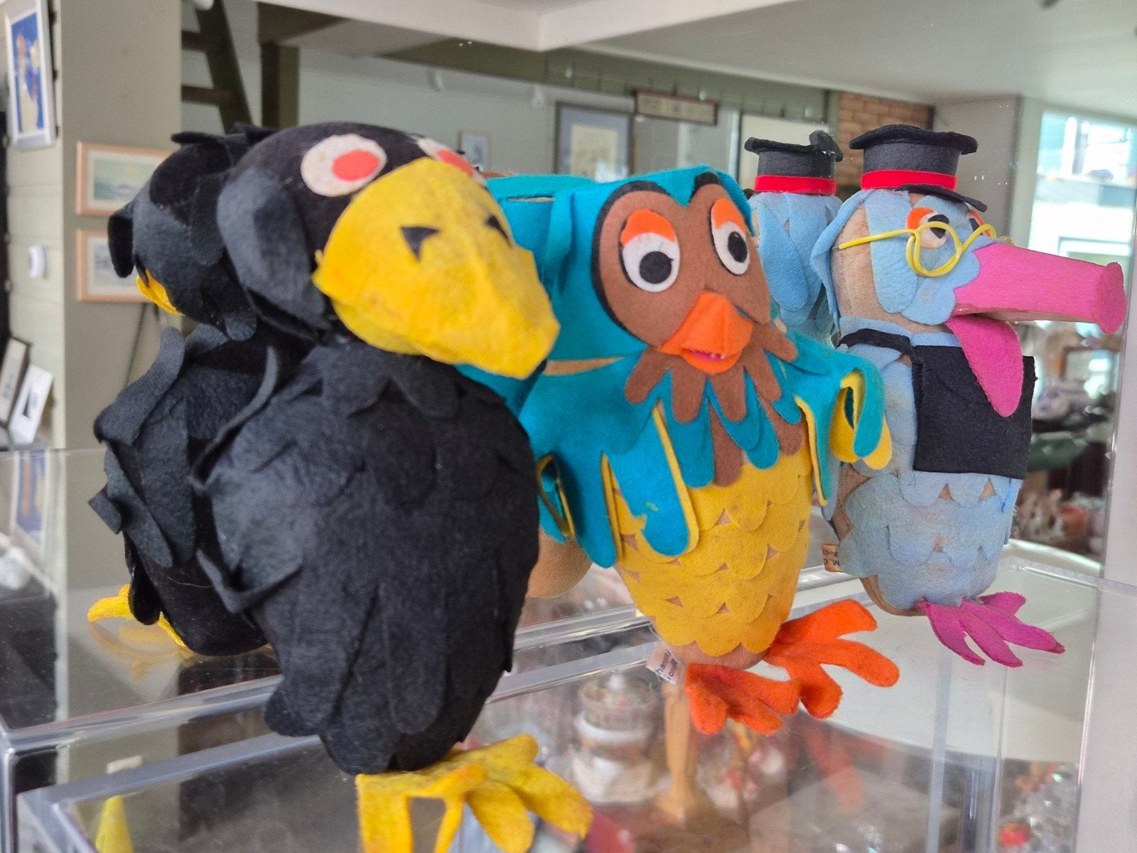 Vintage poppen de fabeltjeskrant , meneer de uil, Ophalen of Verzenden, Gebruikt
