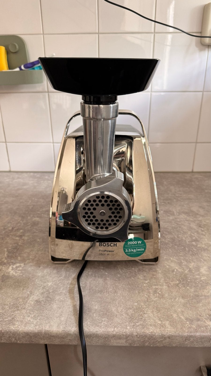 Bosch MFW67440 Propower 2000 Vleesmolen, Ophalen, Zo goed als nieuw, Vaatwasserbestendig, Minder dan 1 liter