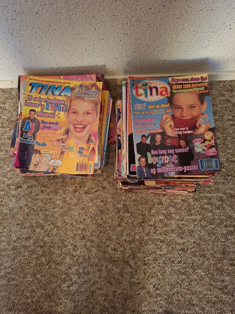 Tina tijdschriften., Ophalen of Verzenden, Gelezen, Overige typen