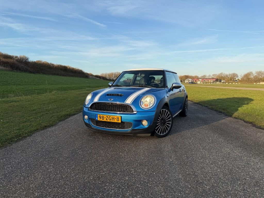 Mini Cooper S 1.6 2008 | Clima | Leer | Xenon | Cruise, Auto's, Mini, Voorwielaandrijving, Zwart, 4 cilinders, Startonderbreker