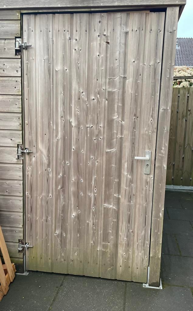 Poortdeur/ schuurdeur 100x200 stalen frame, Ophalen, Gebruikt, 100 tot 150 cm, Draaipoort