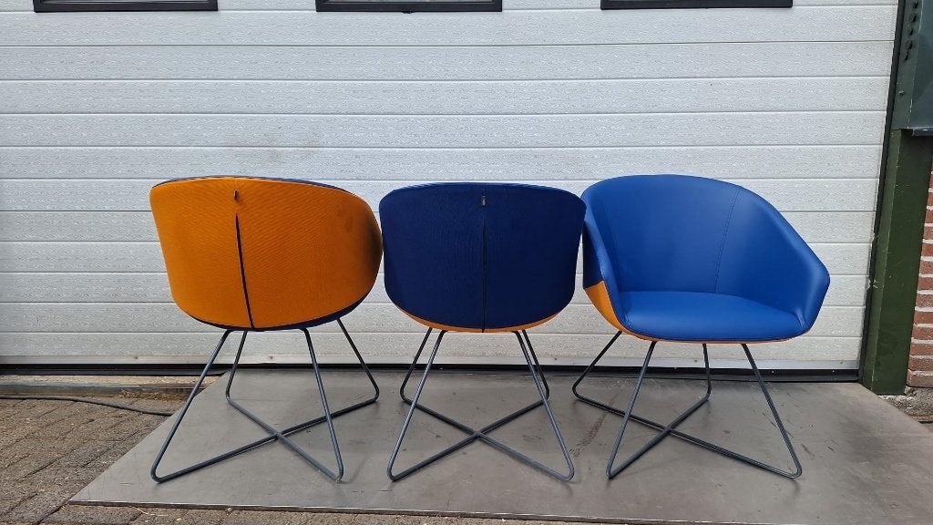 12 Bejot Oxxo lounge stoelen, Ophalen, -, Blauw, -