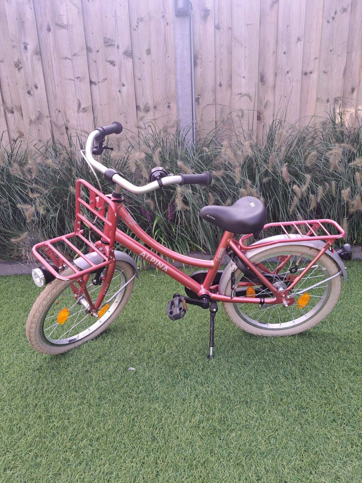 Alpina kinderfiets, 18 inch,  met voordrager, Ophalen, Terugtraprem, 16 tot 20 inch, Alpina
