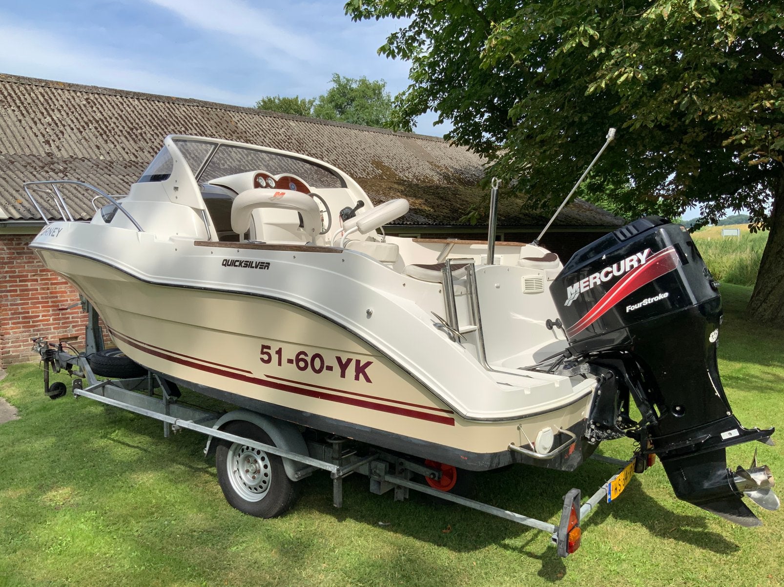 Quicksilver 540 Cabin Cruiser, Mercury 75 pk 4-tact, Gebruikt, 5 m, 75 pk, Anker