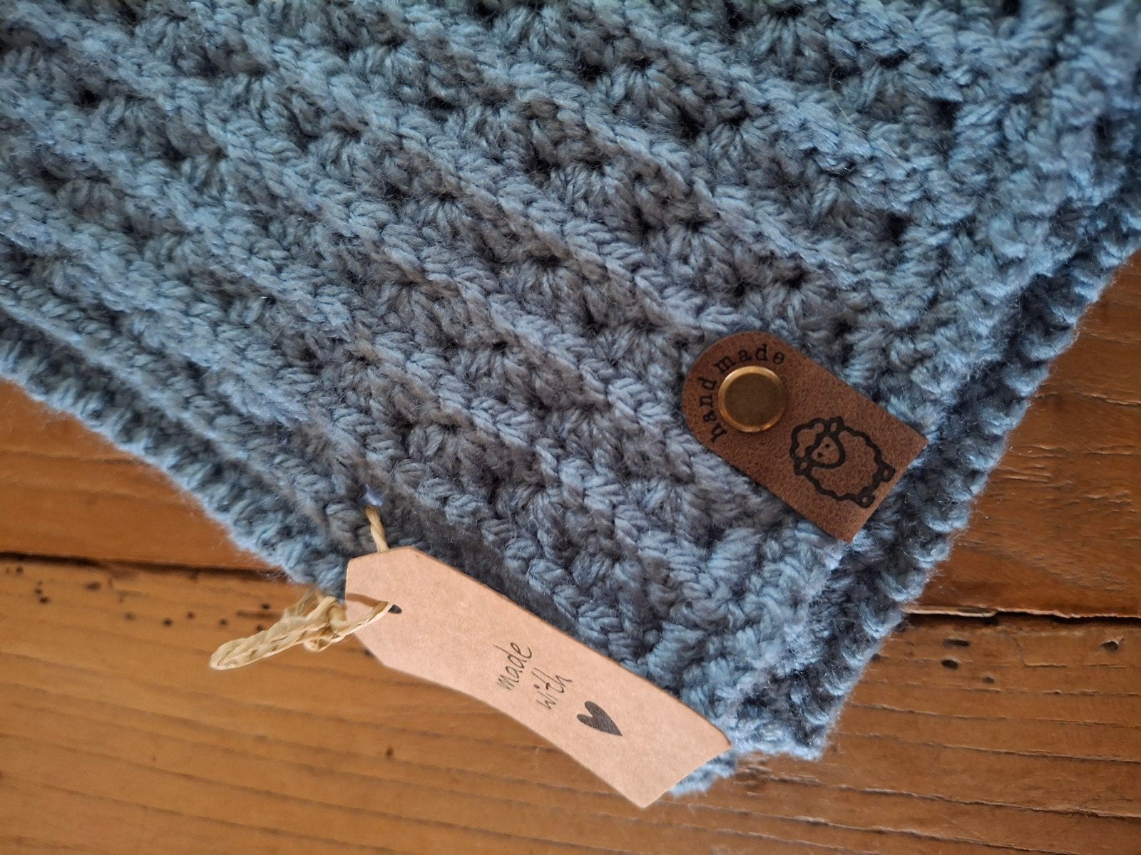 Handgemaakte babydeken - Blauw, 70 cm, Nieuw, Blauw, Overige merken