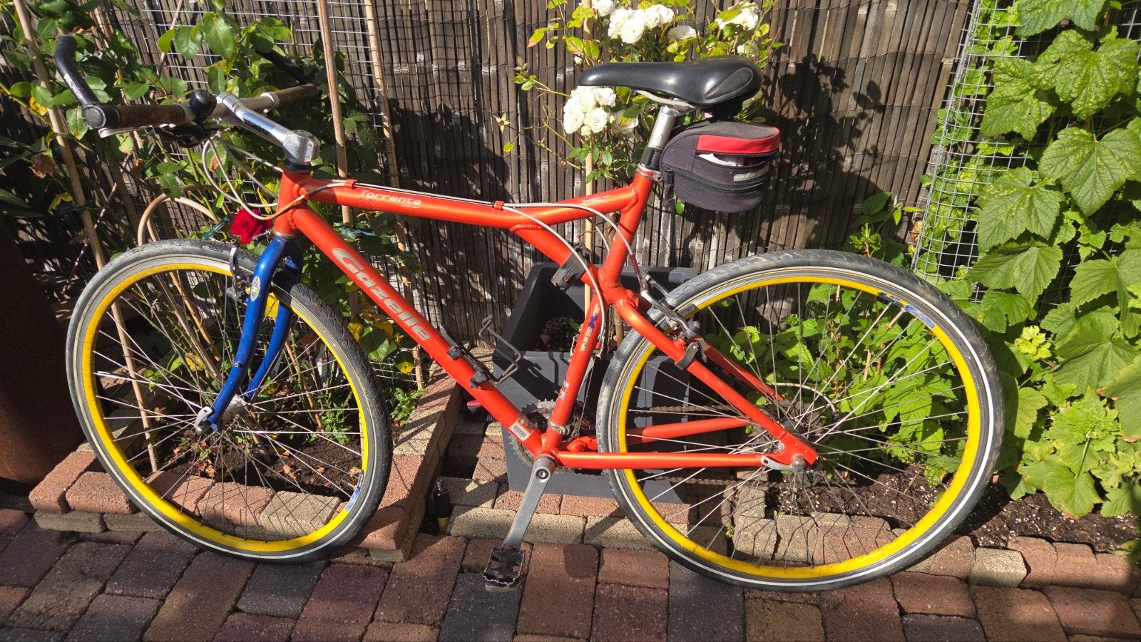Oranje Gazelle torrente, framemaat 57, 21 versnellingen, Ophalen, 28 inch, Gebruikt, Velgrem