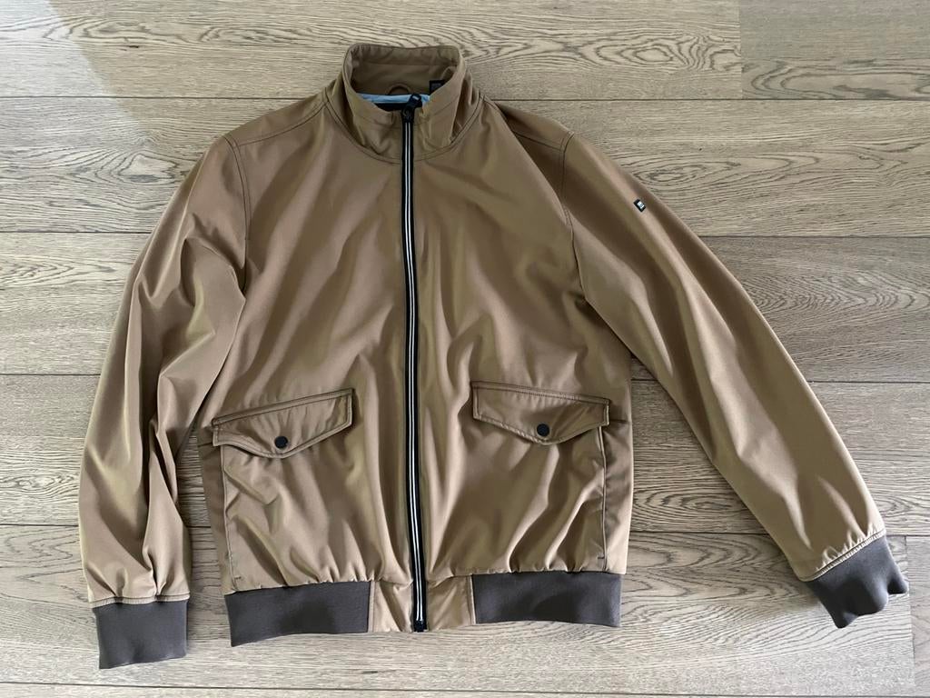 Scotch & Soda Bomberjack - cognac in maat L, Ophalen of Verzenden, Gedragen, Maat 52/54 (L), Beige
