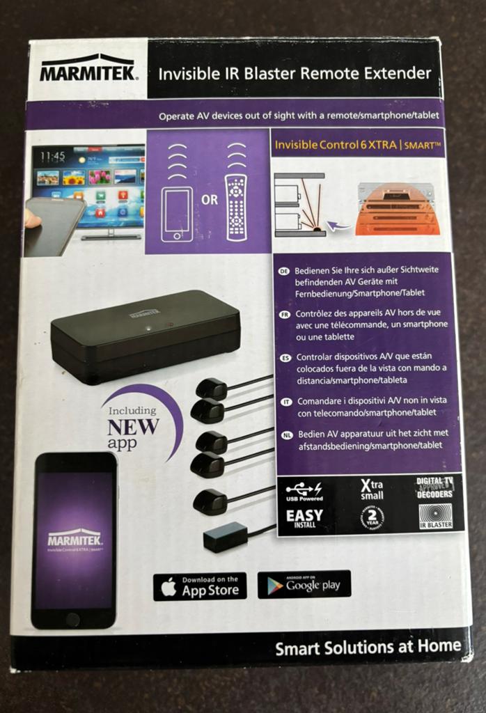Marmitek invisible control 6 xtra smart E, Audio, Tv en Foto, Afstandsbedieningen, Ophalen of Verzenden, Nieuw, Origineel, Game console