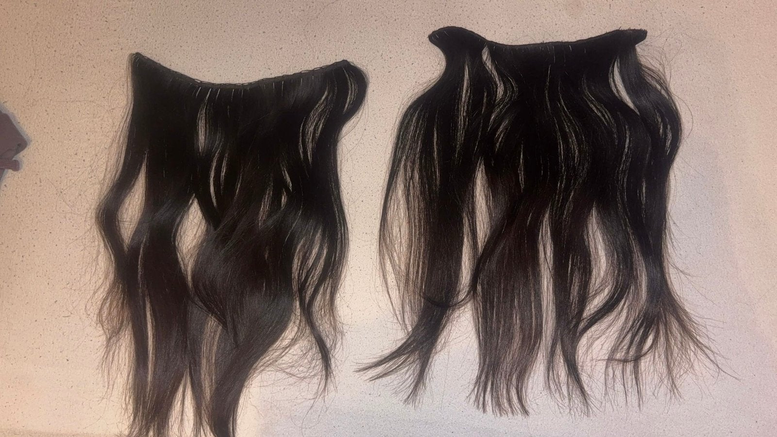100% echt haar! Haarextensions-52cm-sew in/wefts, Ophalen of Verzenden, Zo goed als nieuw, Pruik of Haarverlenging