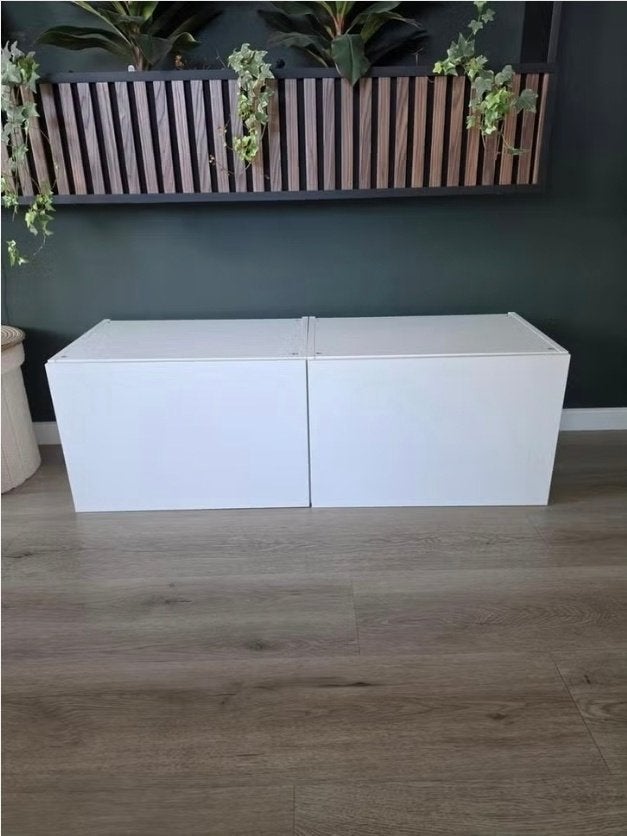 Hangkast wit met 2 vakken (IKEA), Huis en Inrichting, Kasten | Kledingkasten, Ophalen, Gebruikt, 100 tot 150 cm, Minder dan 100 cm