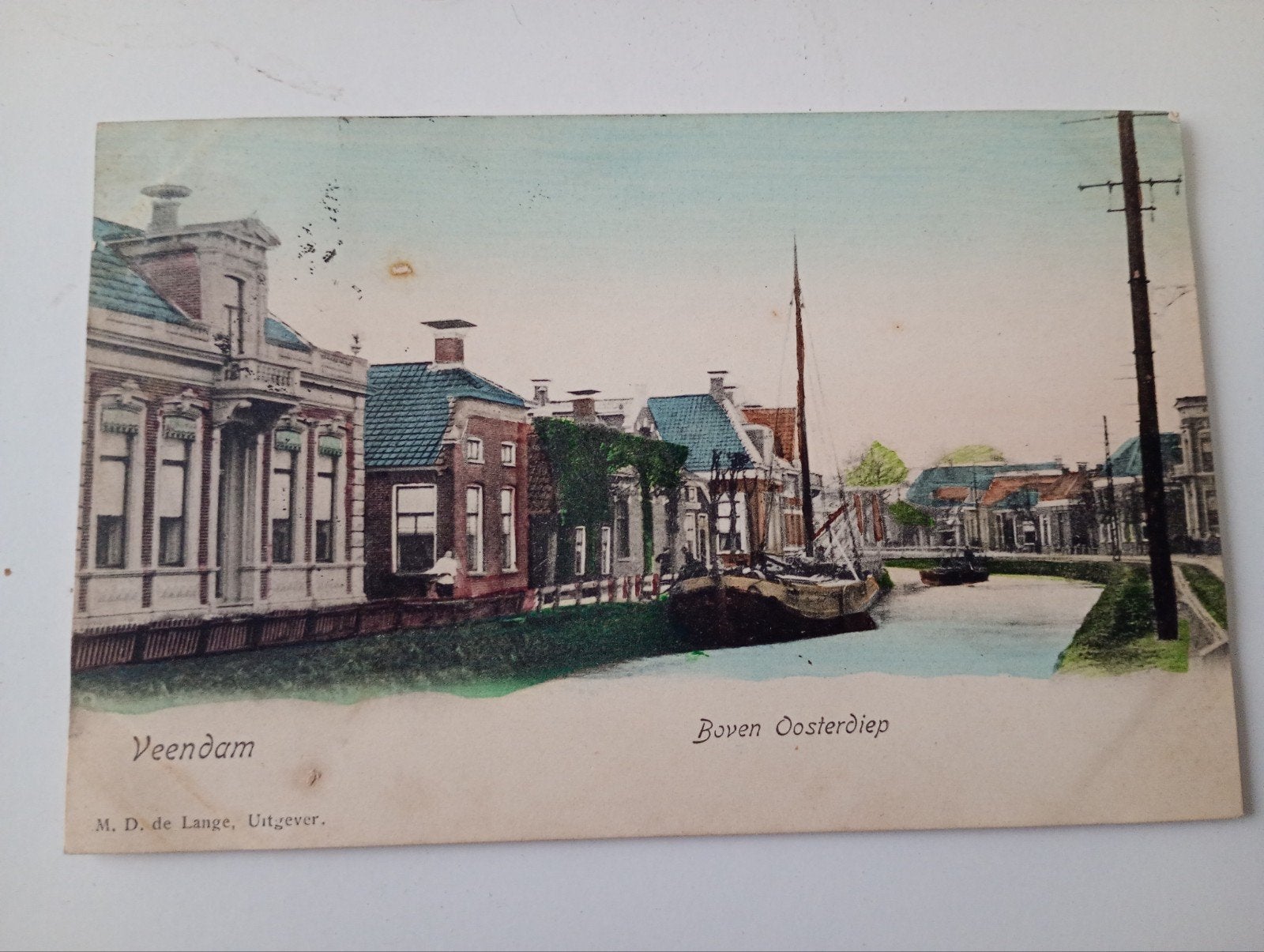 Veendam Boven Oosterdiep 1906, Ophalen of Verzenden, Voor 1920, Gelopen, Groningen