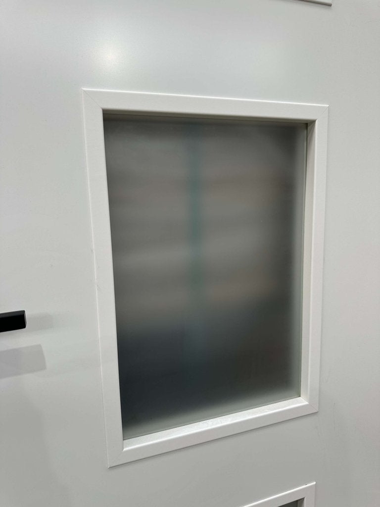Witte binnendeur met glas 83x201,5 Stomp met melkglas OUTLET, Doe-het-zelf en Verbouw, Niet ingevuld, 80 tot 100 cm, Binnendeur
