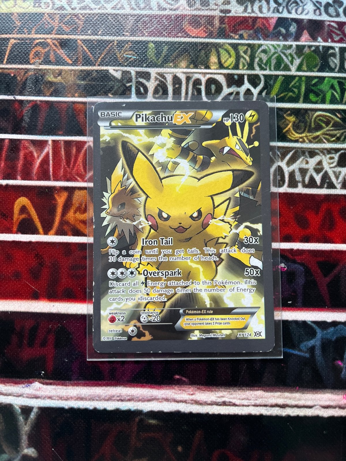 Pikachu EX XY124 Promo Pokémon Kaart - Foil, Hobby en Vrije tijd, Verzamelkaartspellen | Pokémon, Ophalen of Verzenden, Gebruikt