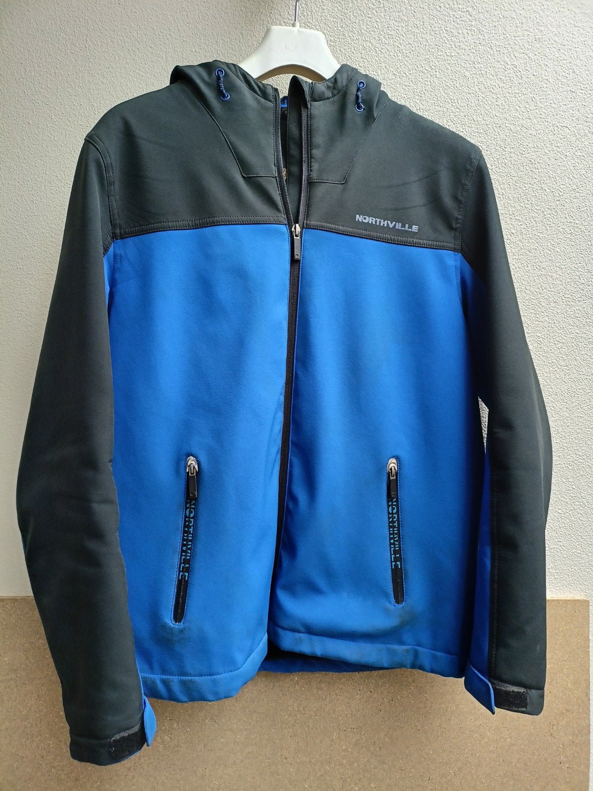Northville Softshell Jas Maat 170 - Blauw/Zwart, Gebruikt, Jongen of Meisje, Ophalen of Verzenden, Northville
