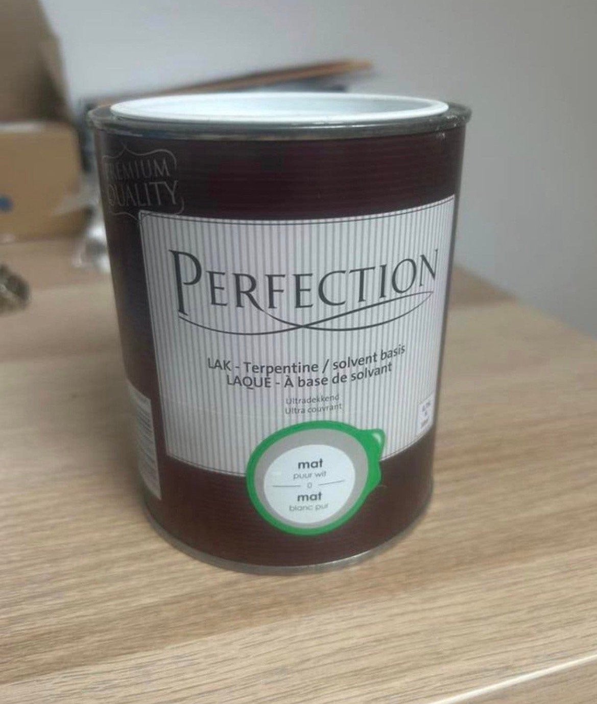 Perfection Houtlak Lak - Mat  Gobiwit 750ml, Wit, Nieuw, Ophalen of Verzenden, Lak