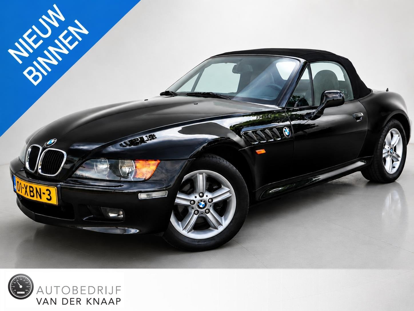 BMW Z3 Roadster 1.9 S | Airco | Leder | Stoelverwarming | El, Auto's, 118 pk, 4 cilinders, Cabriolet, Zwart