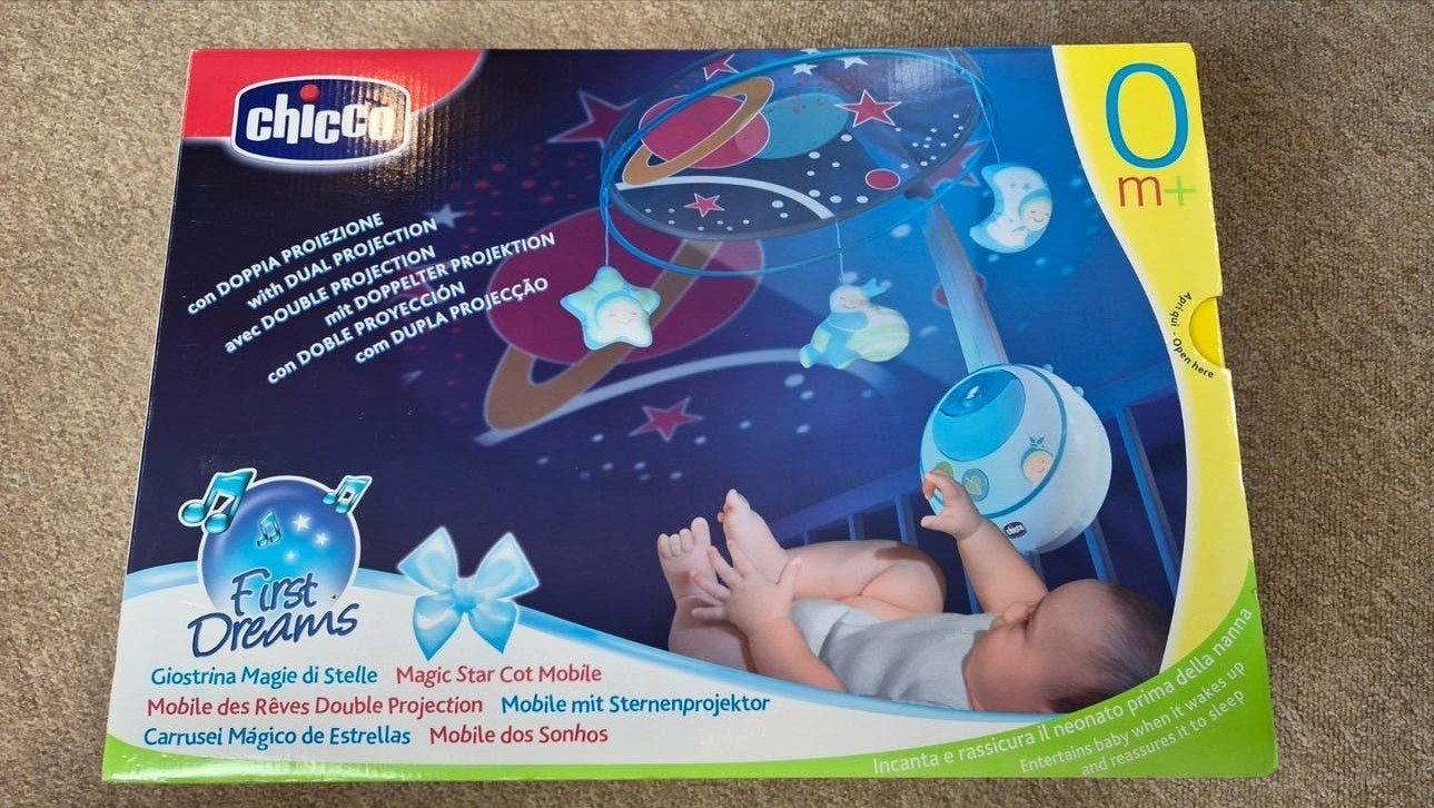 Chicco First Dreams Magic Star Cot Mobile met projectie, Ophalen of Verzenden, Nieuw, Mobiel, Met licht
