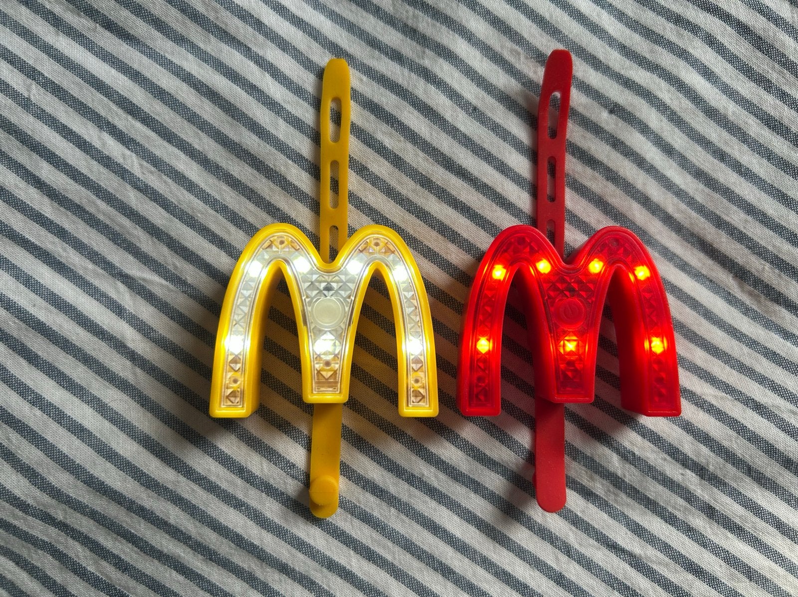 McDonald’s fietsverlichting set, Waterbestendig, Ophalen of Verzenden, Zo goed als nieuw, Batterij
