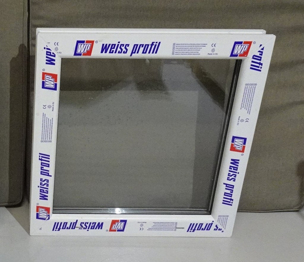 Weiss Profil - Vast Raam 60 x 60 cm NIEUW, Ophalen, Gevelraam of Ruit, Minder dan 80 cm, Minder dan 80 cm