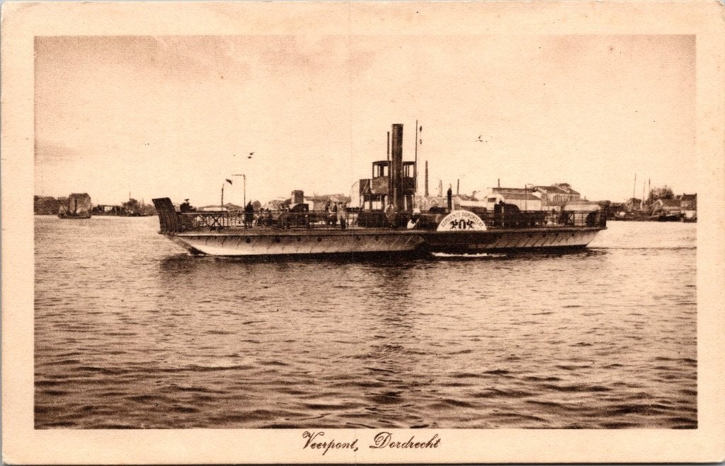 Dordrecht - Zwijndrecht - 12 antieke ansichtkaarten Veerpont, Verzenden, Voor 1920, Gelopen, Zuid-Holland