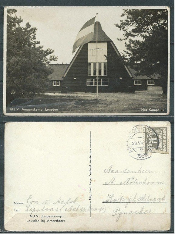 Leusden Amersfoort N.J.V Kamphuis Foto-Ansichtkaart f-208, Verzamelen, Ophalen of Verzenden, 1920 tot 1940, Gelopen, Utrecht