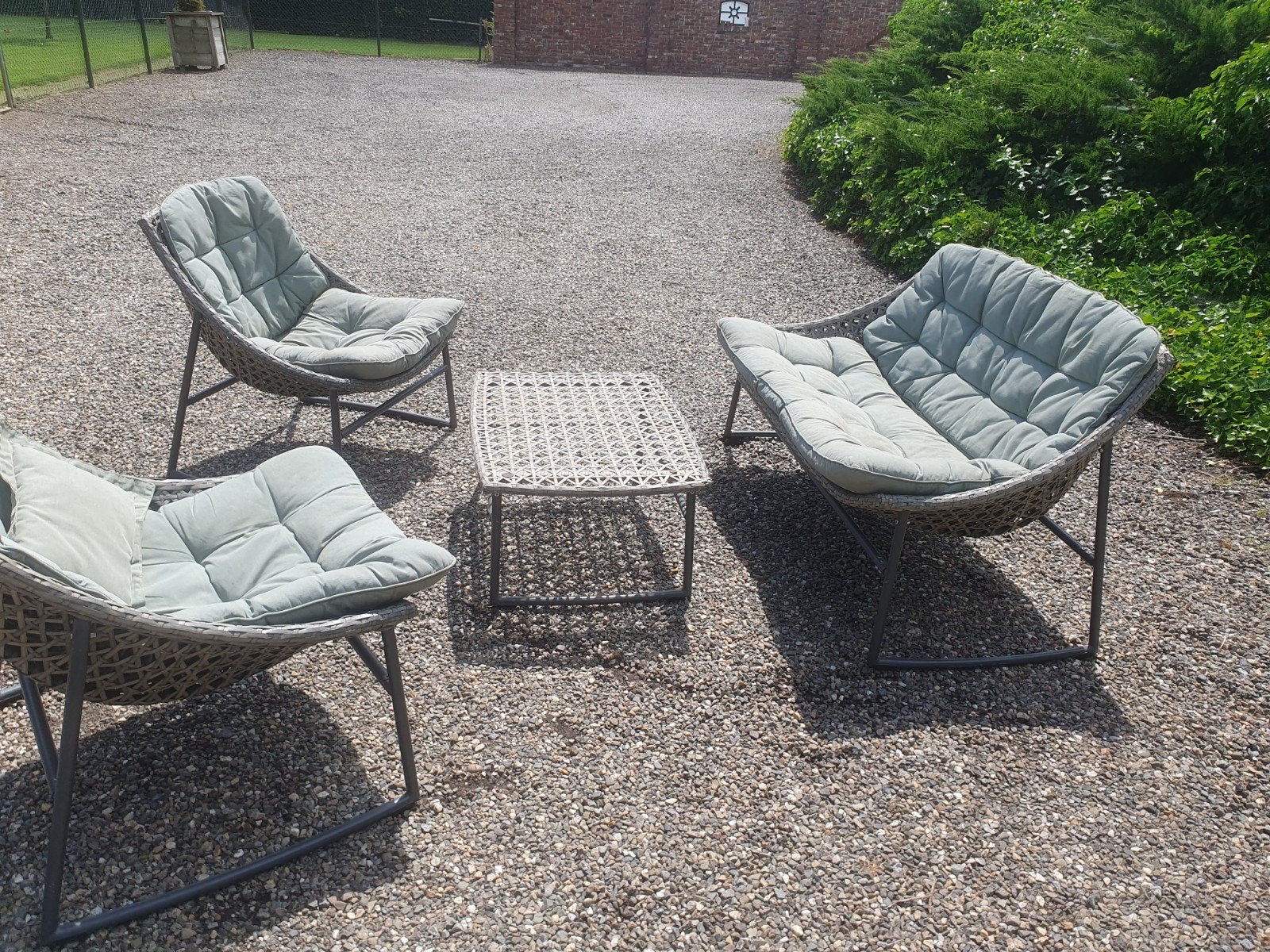 Hartman Wicker Loungeset, Ophalen, 4 zitplaatsen, Gebruikt, Loungeset