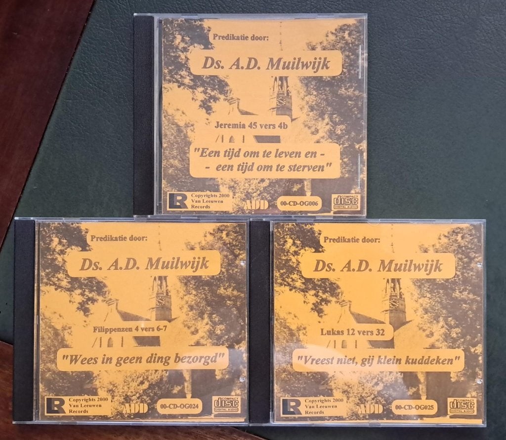 3 preken van ds. A.D. Muilwijk, Ophalen of Verzenden, Zo goed als nieuw, Overige typen