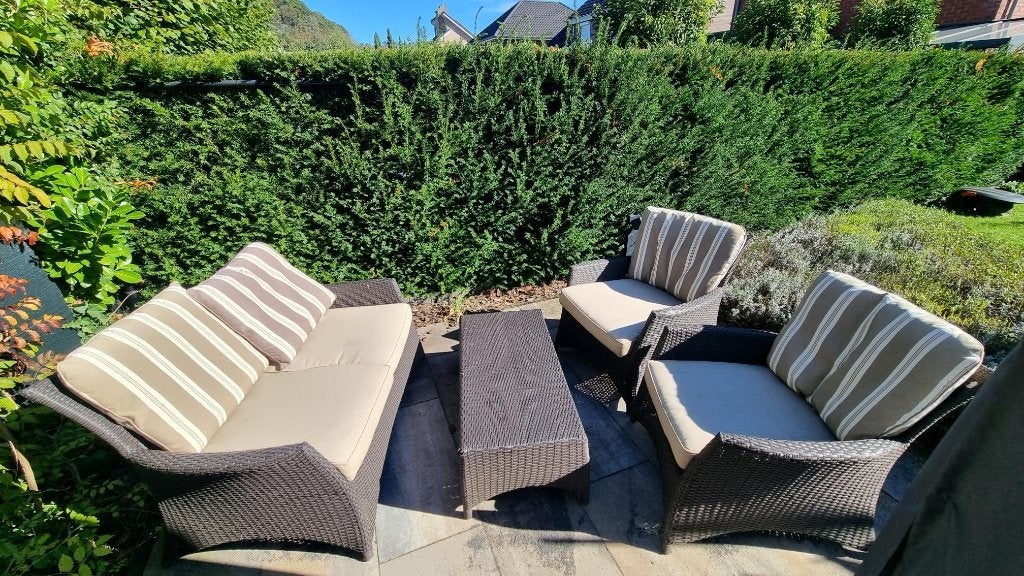 Wicker lounge-set, Ophalen, 4 zitplaatsen, Gebruikt, Bank