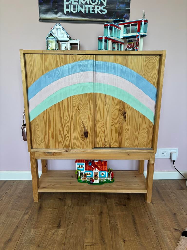 IVAR Kast met schuifdeuren (excl. spullen), Kinderen en Baby's, Kinderkamer | Commodes en Kasten, Ophalen, Zo goed als nieuw