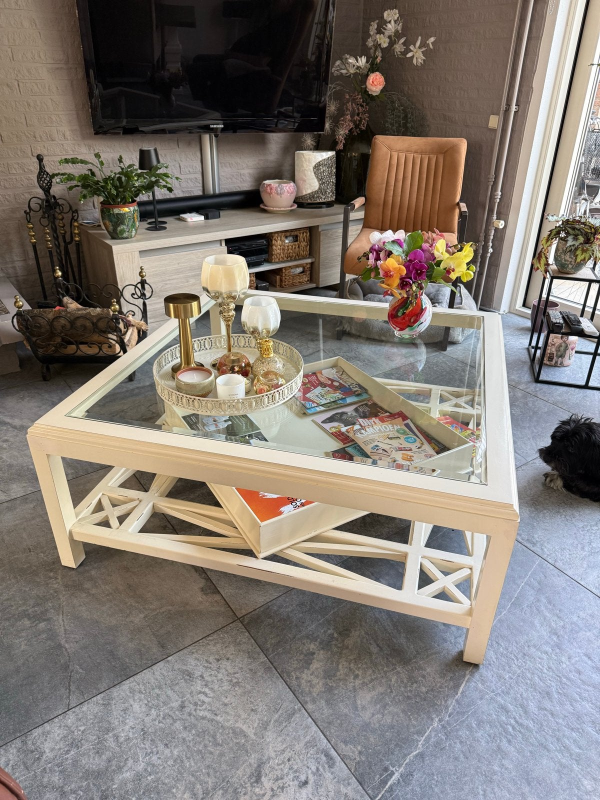 Salontafel Rofra, Ophalen, Gebruikt, 100 tot 150 cm, Vierkant