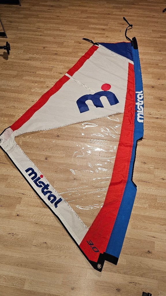 Mistral Revival 3.0m² Windsurftuigage/Kinderoptuigage (Zgan), Ophalen, Mistral, Minder dan 3.5 m², Met mast