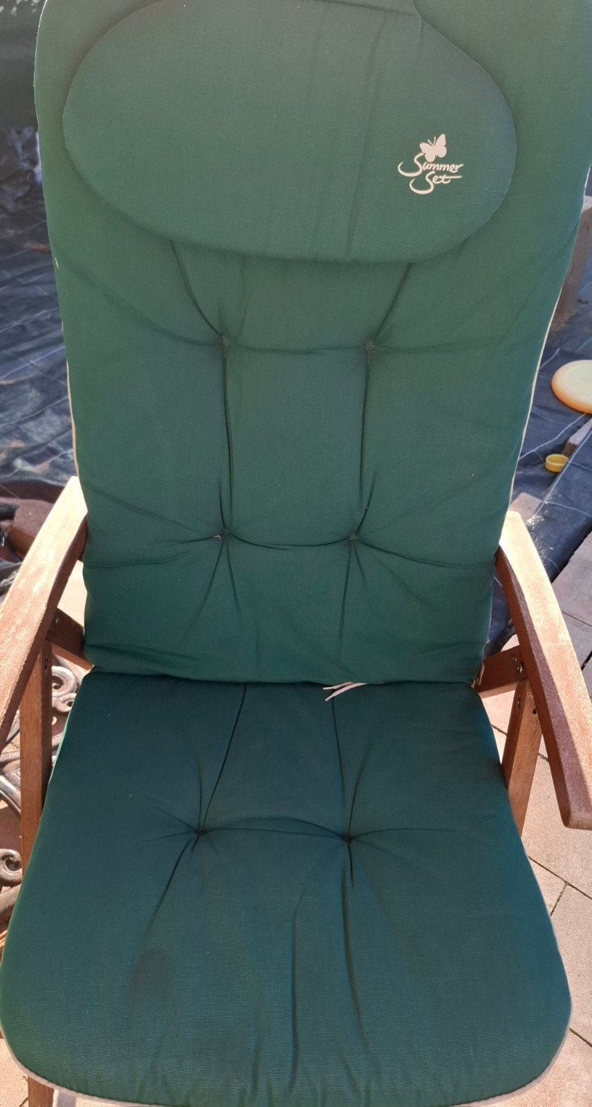 4x Groene Stoelkussens voor Tuinstoelen - Summer Set, Tuin en Terras, Ophalen, Gebruikt, Overige materialen
