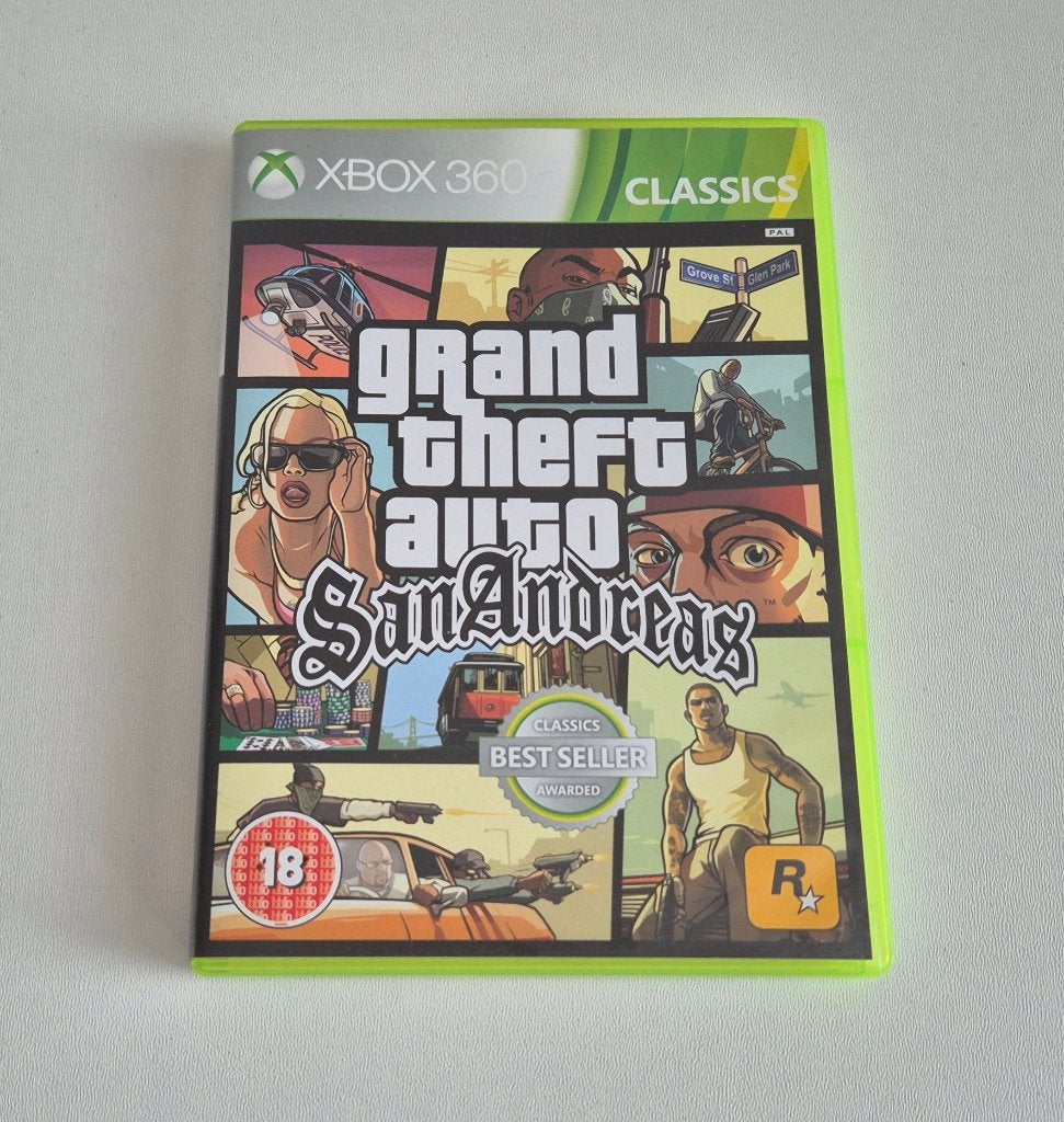 Grand Theft Auto GTA San Andreas Xbox 360 Game Compleet, Avontuur en Actie, Gebruikt, Vanaf 18 jaar, 1 speler