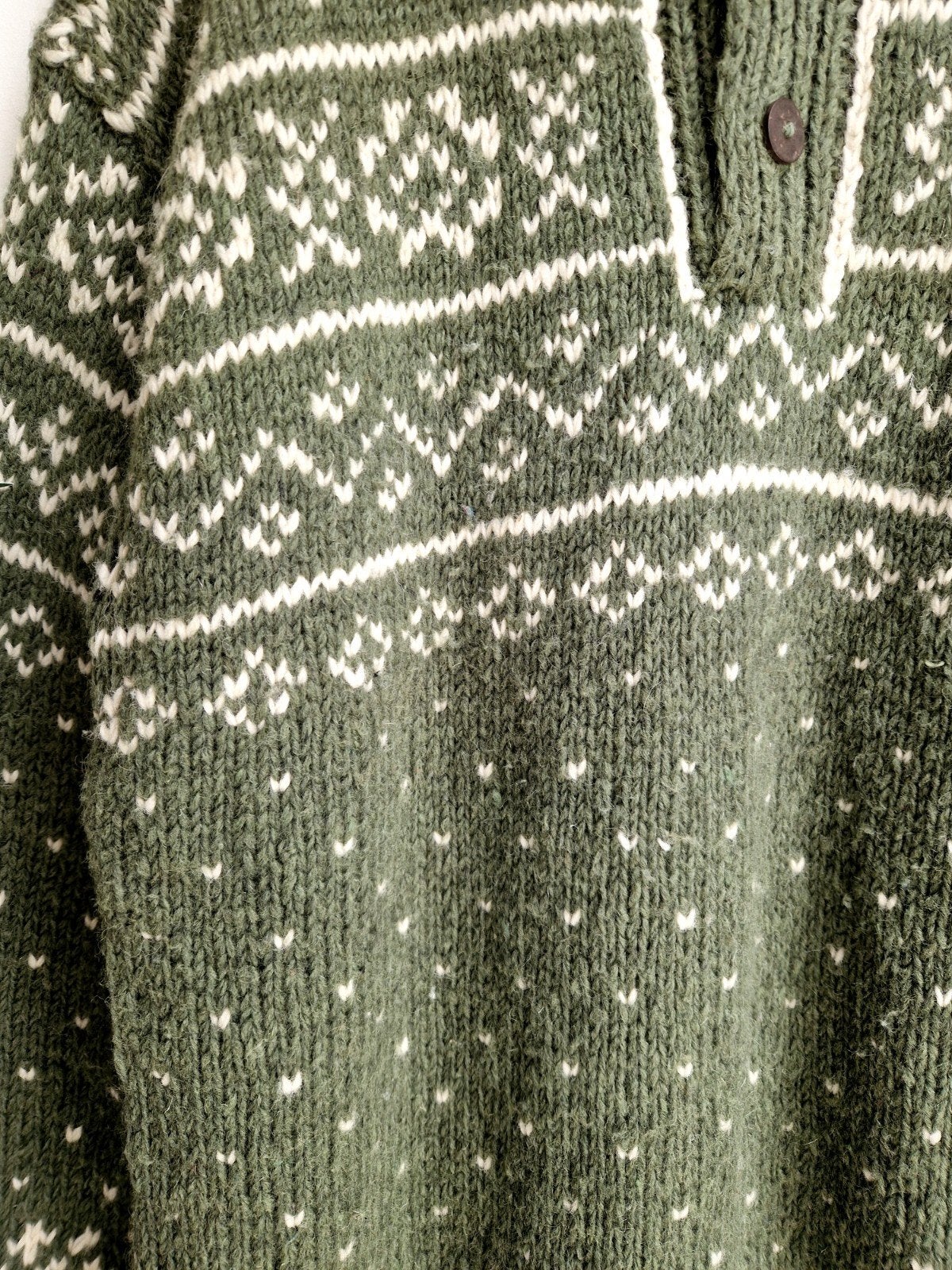 heerlijk zachte dikke vintage groene handgemaakte trui, Kleding | Dames, Truien en Vesten, Verzenden, Zo goed als nieuw, Maat 46/48 (XL) of groter