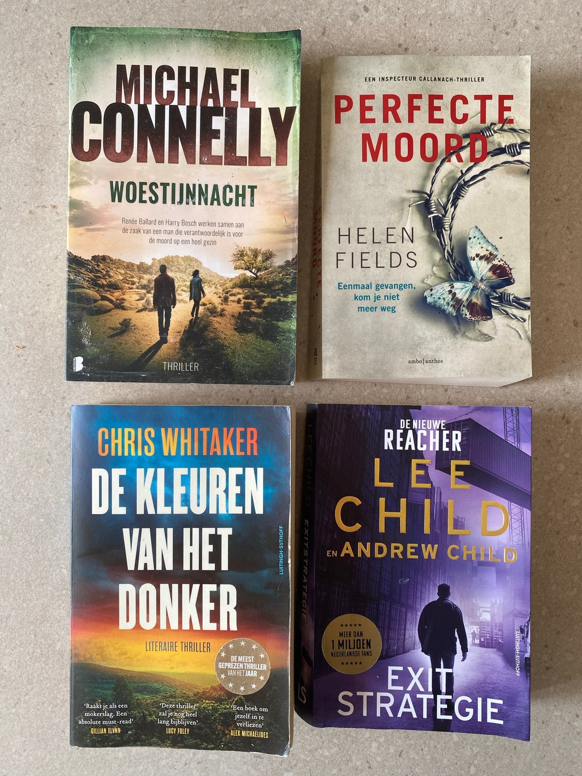 Bestseller thrillers van Connelly, Fields, Whitaker, Child, Ophalen of Verzenden, Gelezen, Nederland