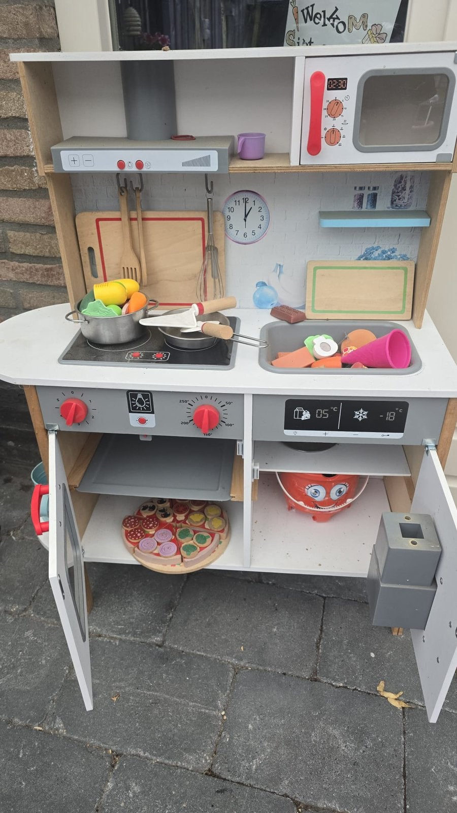 Houten kinderkeuken, Kinderen en Baby's, Speelgoed | Speelkeukens, Gebruikt, Ophalen