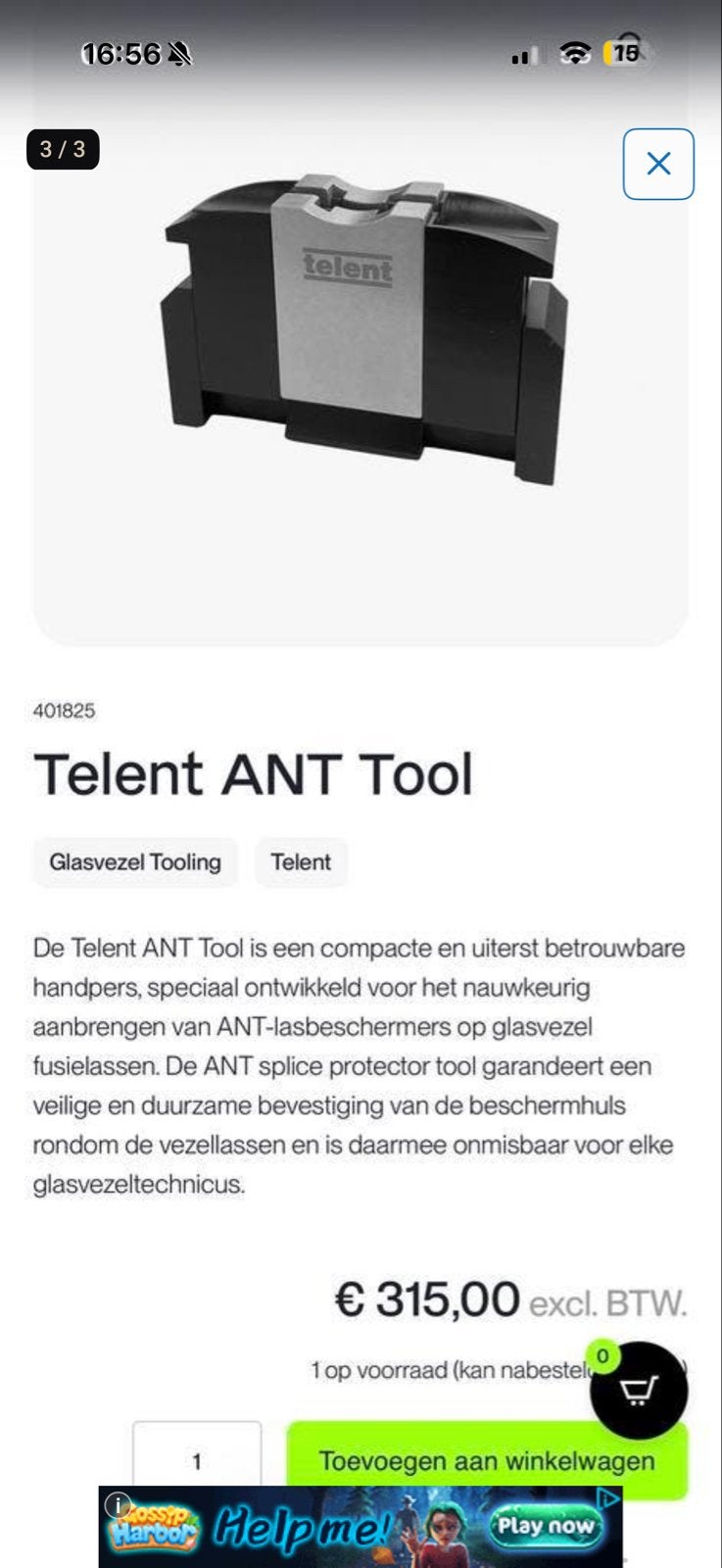 Telent ANT Tool - Glasvezel Tooling, Doe-het-zelf en Verbouw, Gereedschap | Handgereedschap, Ophalen of Verzenden, Zo goed als nieuw