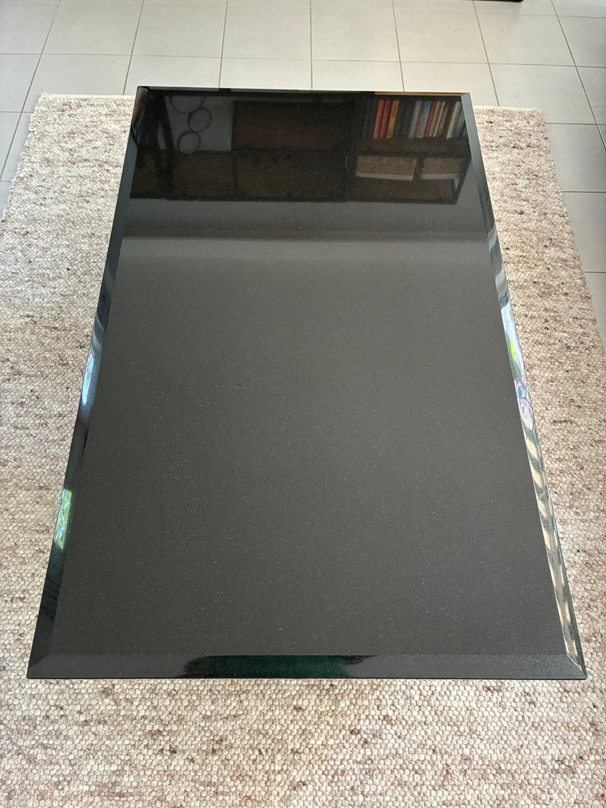 Granieten salontafel met 2 bijzettafels, Ophalen, Gebruikt, 100 tot 150 cm, 50 tot 100 cm