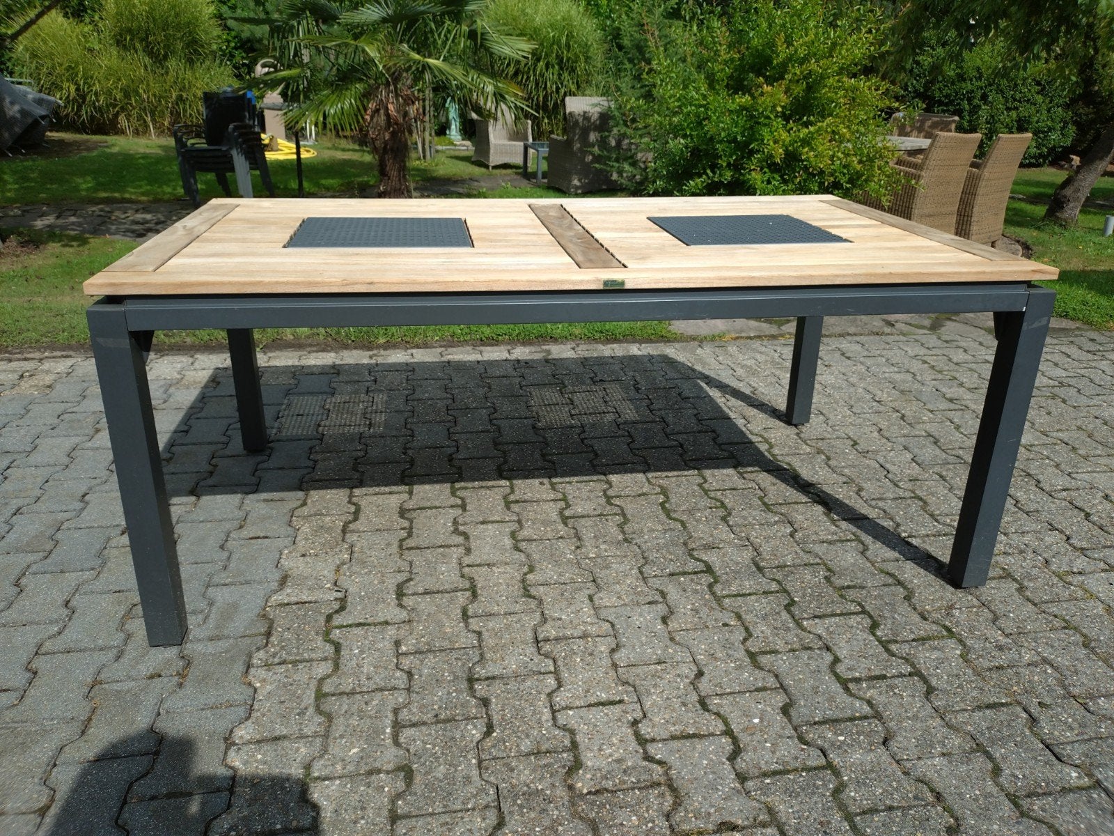 Mooie tuintafel van Hartman., Ophalen, Gebruikt, Rechthoekig, Aluminium