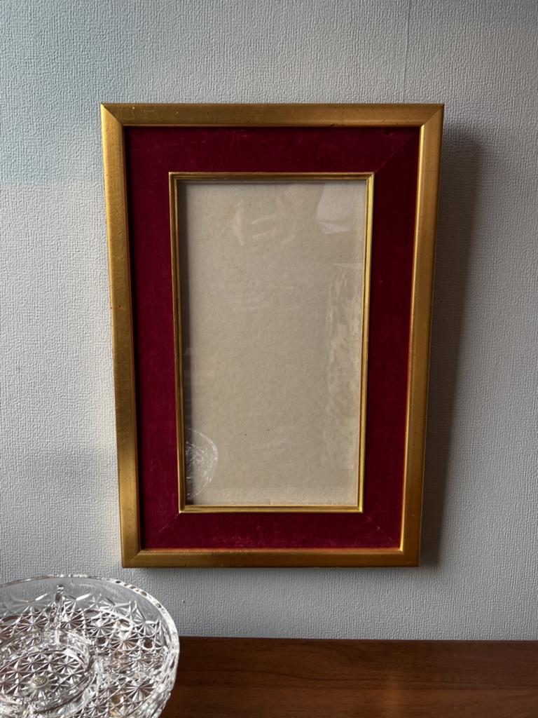 Grote fotolijst velours, Ophalen of Verzenden, Zo goed als nieuw, Metaal of Aluminium, Minder dan 50 cm