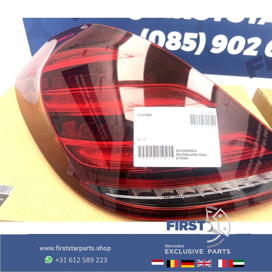 W222 S KLASSE FACELIFT ACHTERLICHT LINKS A2229066904 VOL LED, Gebruikt, -, Ophalen of Verzenden, -