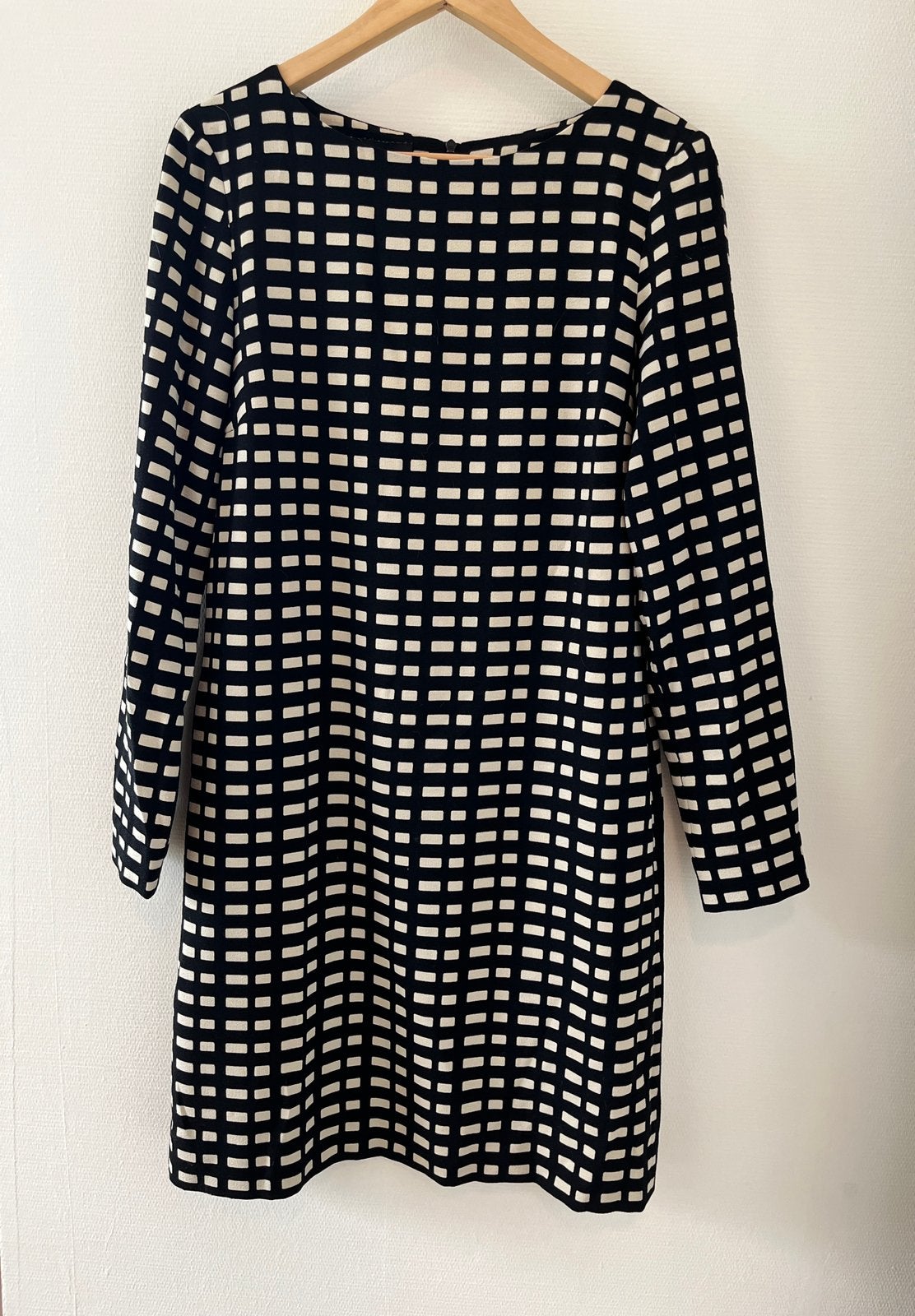 Vanilia jurk Check Waffle – zwart/beige – maat 38, Kleding | Dames, Maat 38/40 (M), Zwart, Ophalen of Verzenden, Zo goed als nieuw