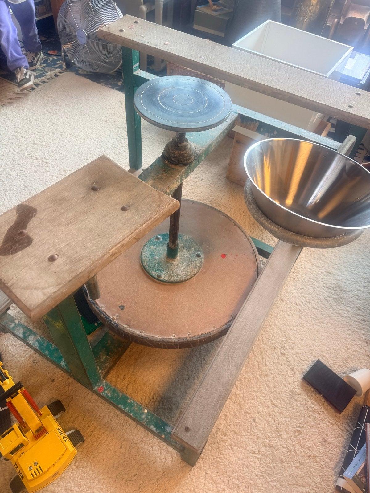 Vintage Pottenbakkersschijf - Voetpedaal Aangedreven, Ophalen, Gebruikt